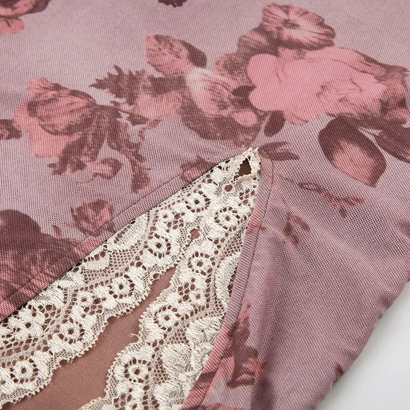 Closeup of Lace Trim on FridaySweets Mini Dress