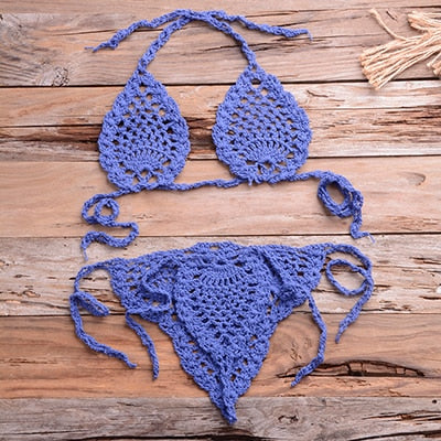 Sexy Crochet Micro Bikini Set