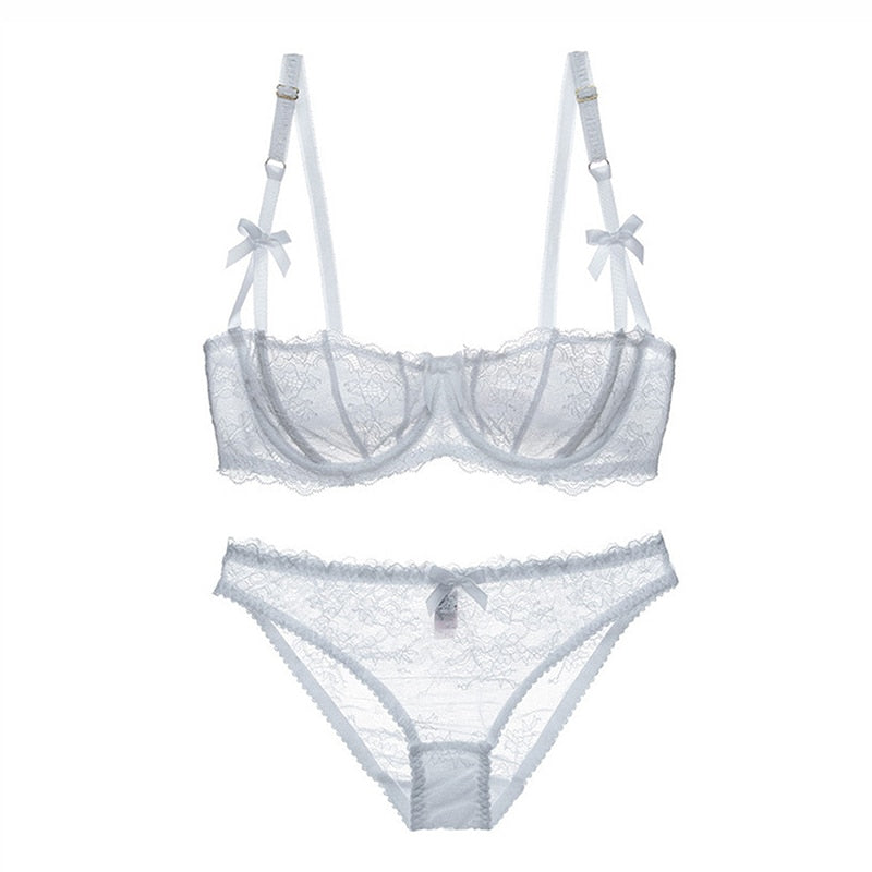 Embroidered Half Cup Bras, or Bra & Panty Sets