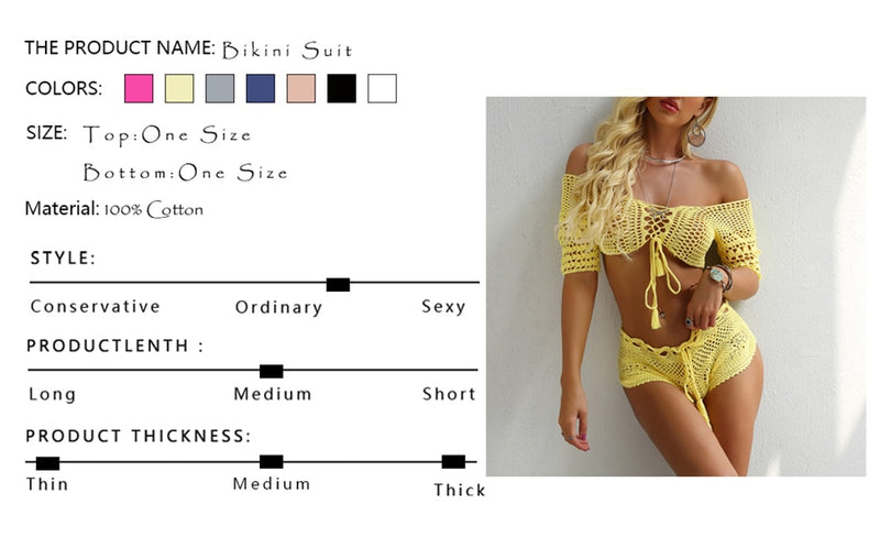 Sizing Info for Buying Friday Sweets Sexy Bikini
