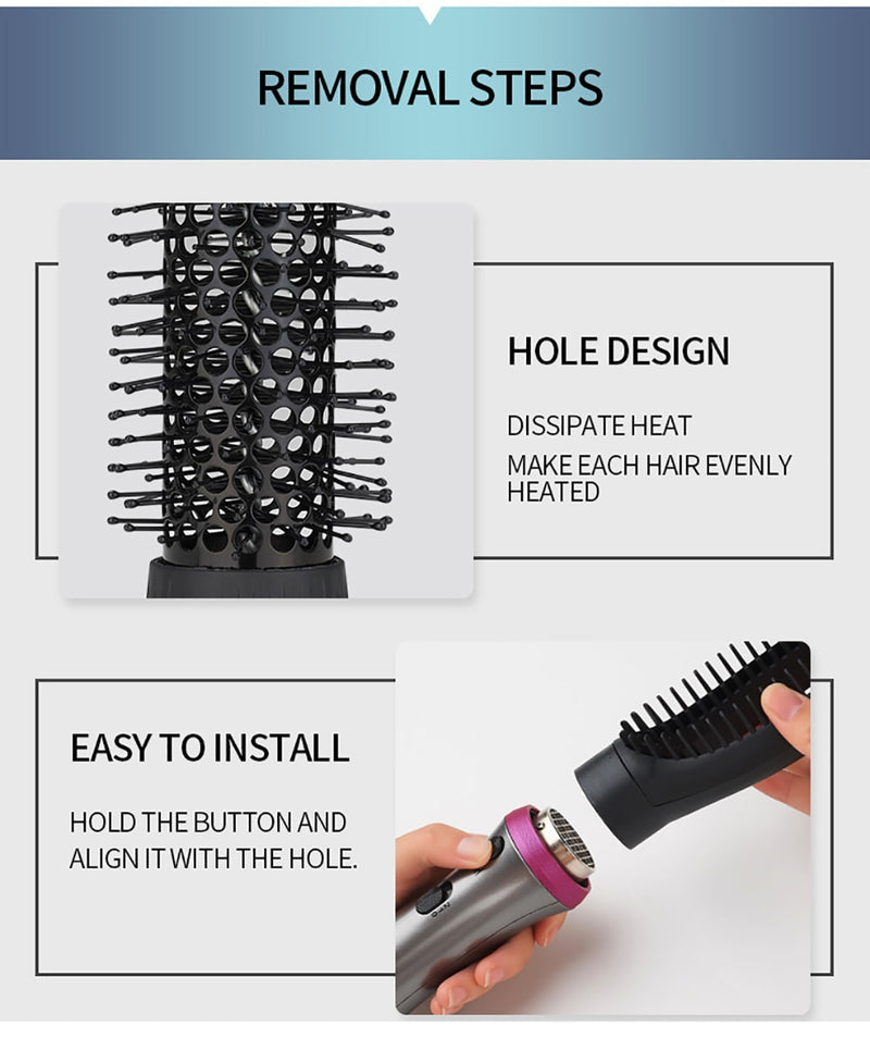 Hot Air 5 in 1 Electric Comb Blow Dryer