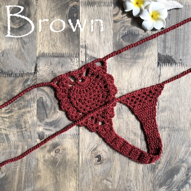 Micro Thong Crochet Bikini Bottom