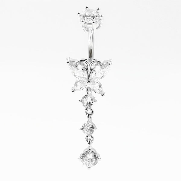 Sterling Silver Belly Button Body Jewelry